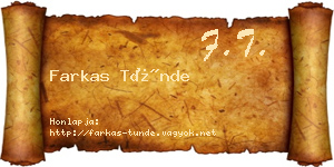 Farkas Tünde névjegykártya