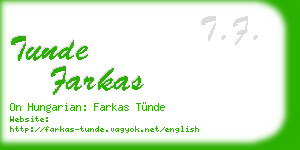 tunde farkas business card