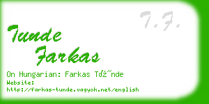 tunde farkas business card